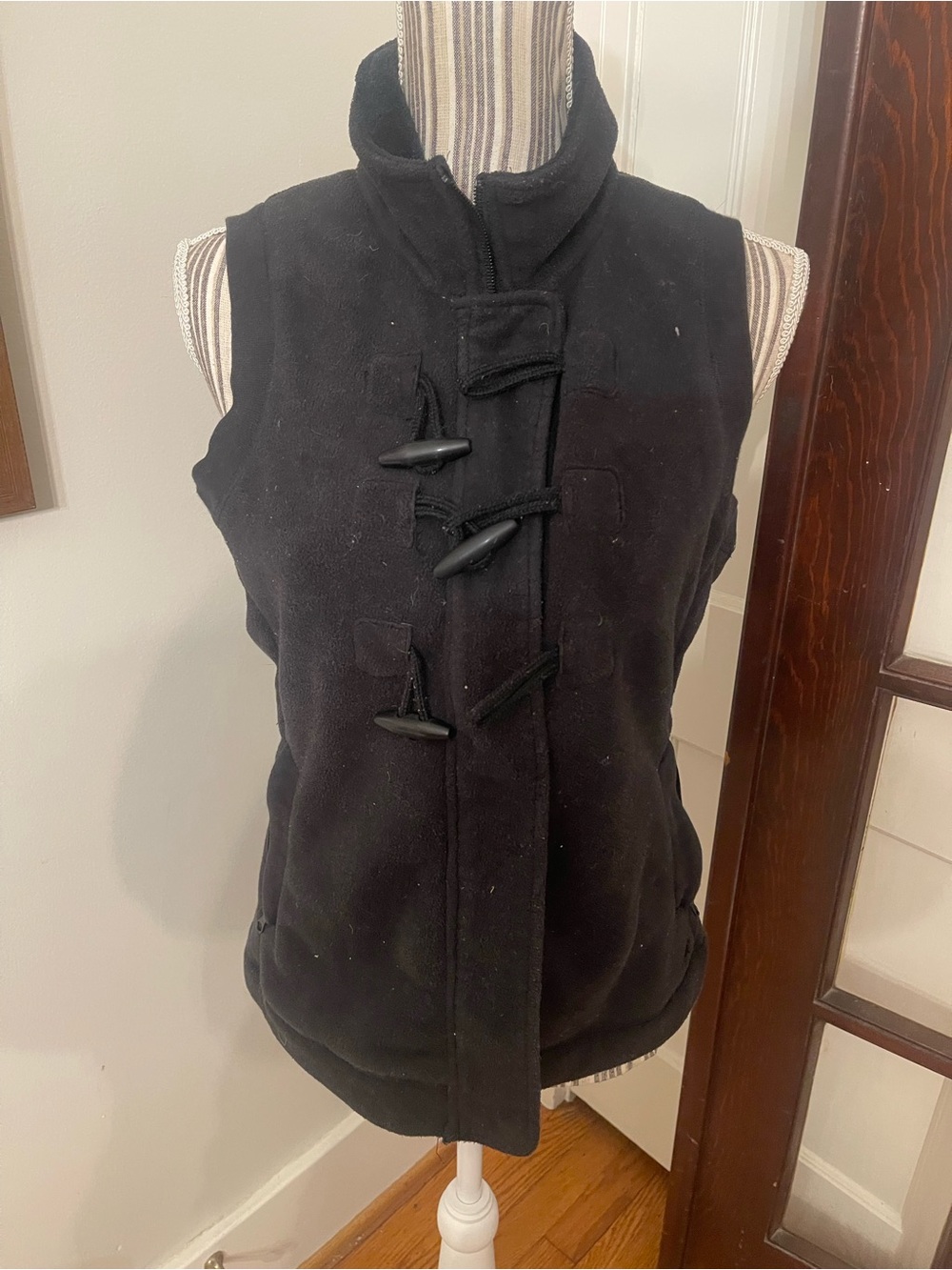 Horny Toad Black Fleece Toggle Vest - Women